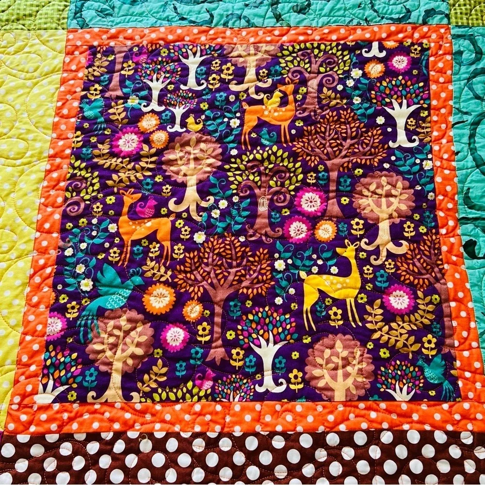 New Vibrant Modern Patchwork Quilt – 51” x 51” 🌟